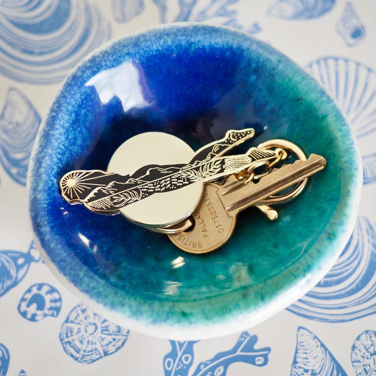 Gaia Wild Swimming Keyring The Black Pug Press