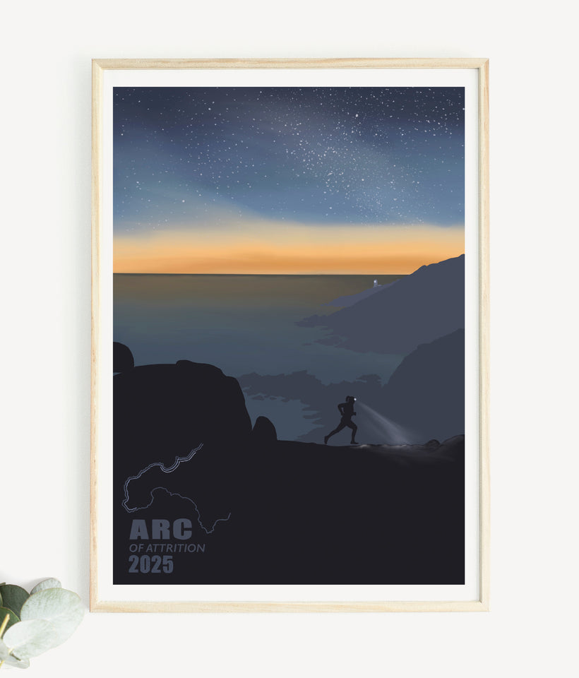 arc of attrition UTMB 2025 trail running print