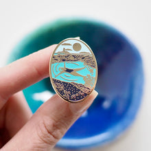 Cornish seapool wild swimming enamel pin badge