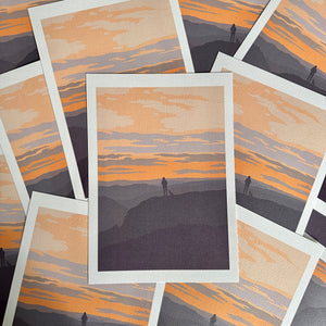 Sunrise on Dartmoor Pug Print