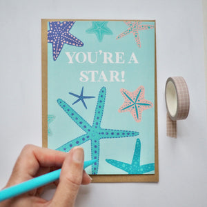 You're a star starfish card