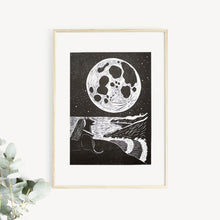 Moon Gazing A3 Lino Print
