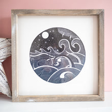 guided by the stars nautical octopus lino print