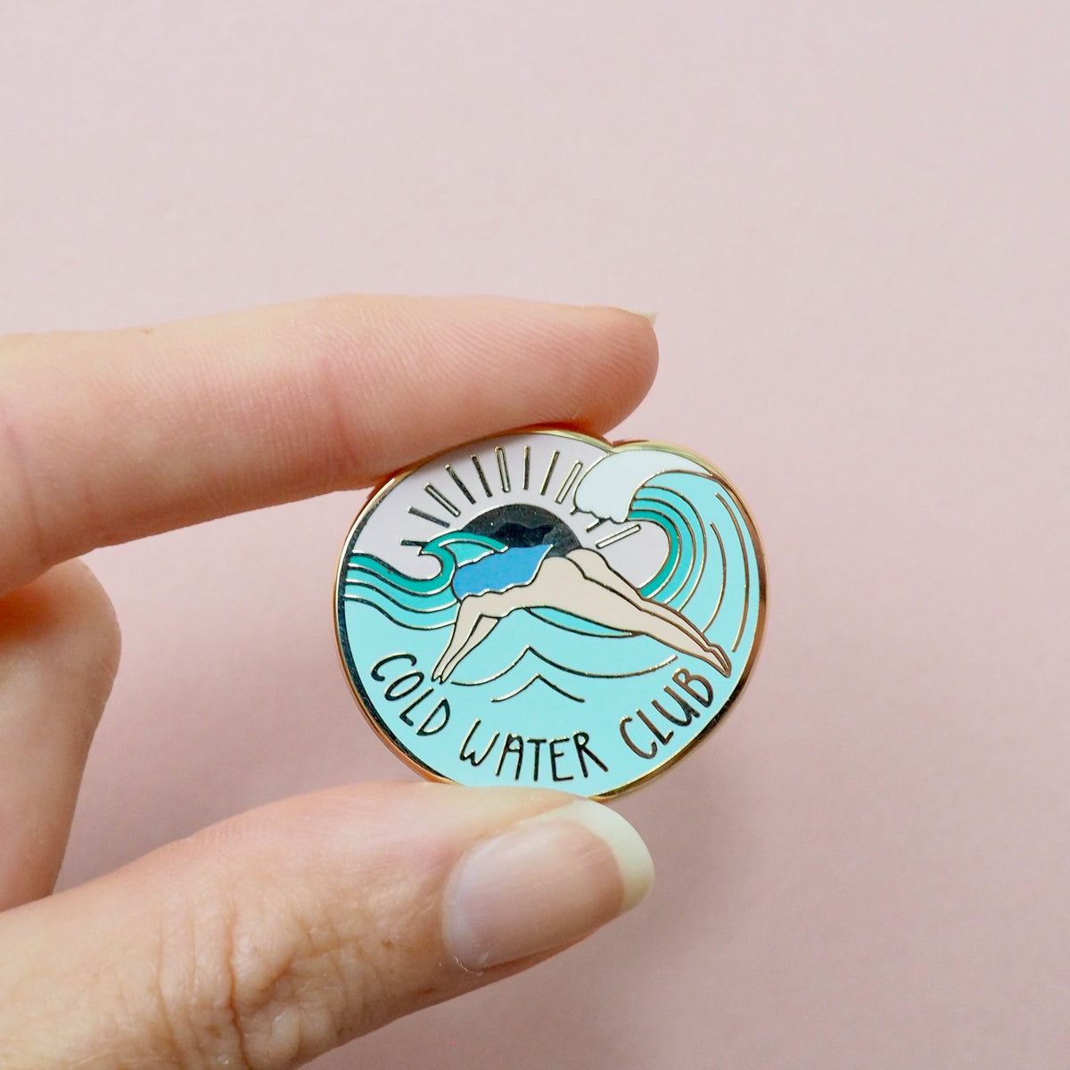 Cold Water Club Wild Swimming Enamel Pin – The Black Pug Press
