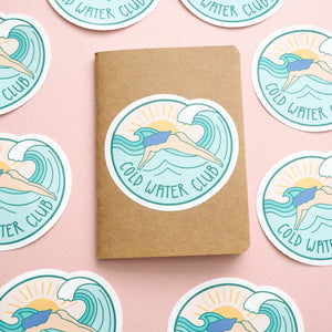 cold water club wild swimming vinyl sticker