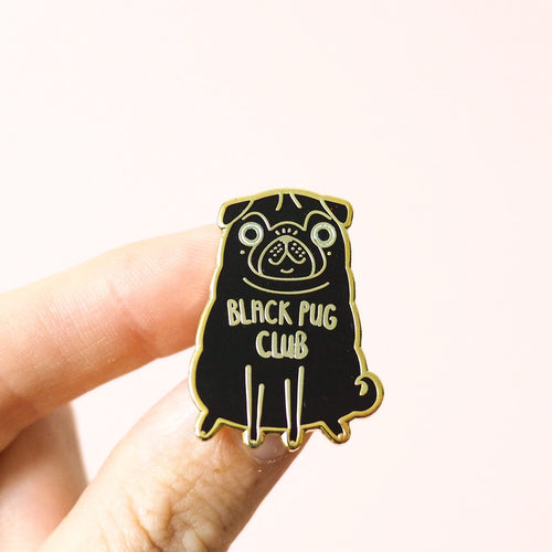 black pug club pin
